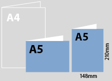 brochure size chart A5